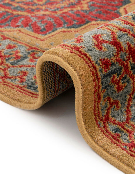 Red 3' 1 x 3' 1 Palace Round Area Rug Traditional Motif Design 100% Polypropylene Majestic Carpet for Elegant Interior Decorating for Sale at Rug Engine