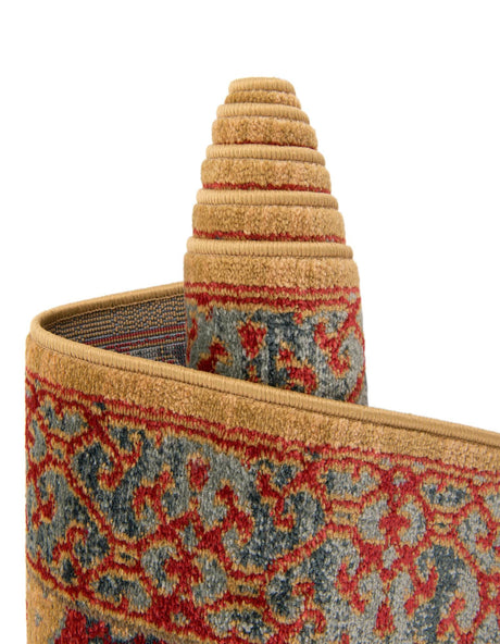 Red 3' 1 x 3' 1 Palace Round Area Rug Traditional Motif Design 100% Polypropylene Majestic Carpet for Elegant Interior Decorating for Sale at Rug Engine