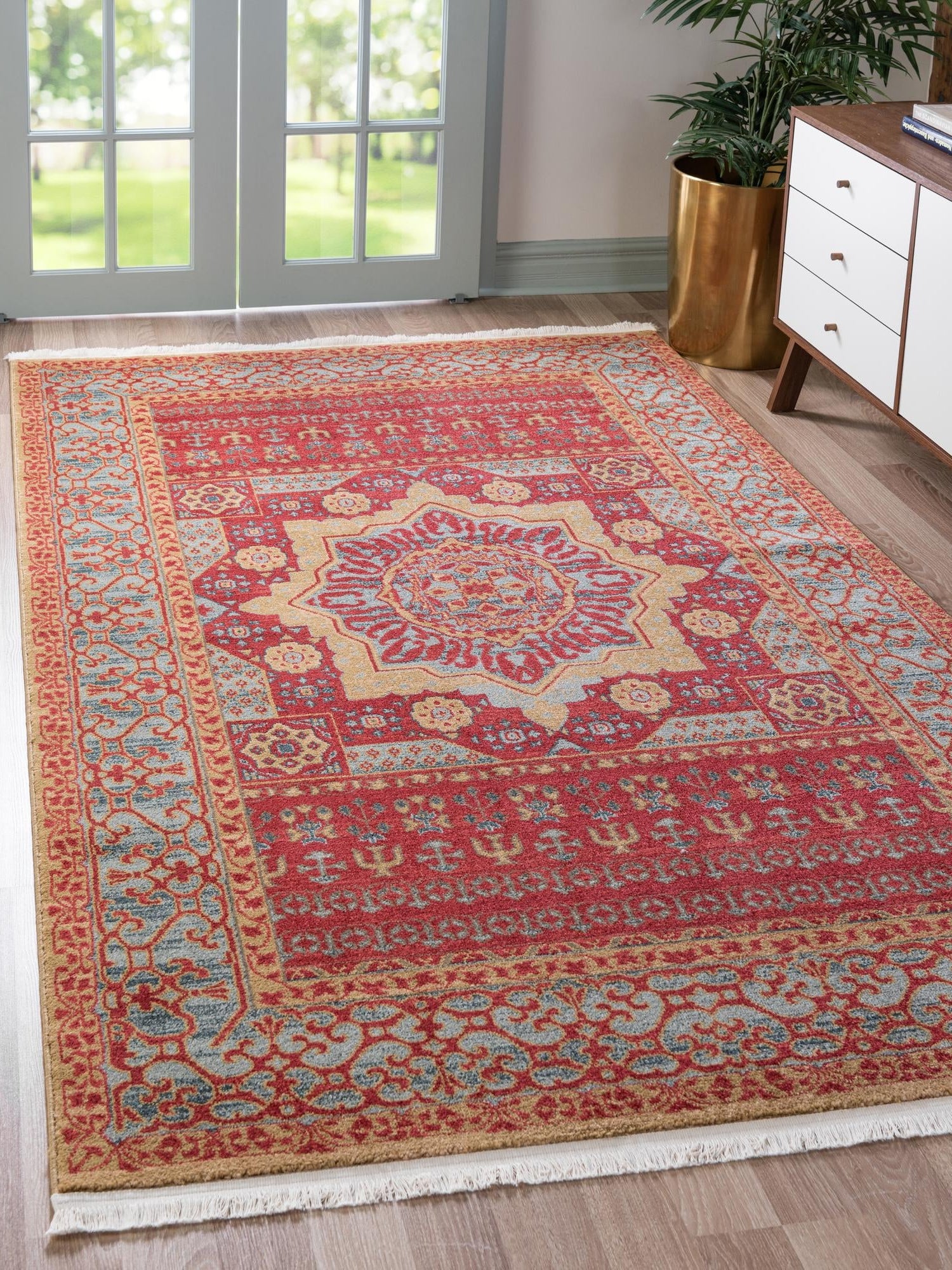 Red 10' x 11' 4 Palace Rectangle Area Rug