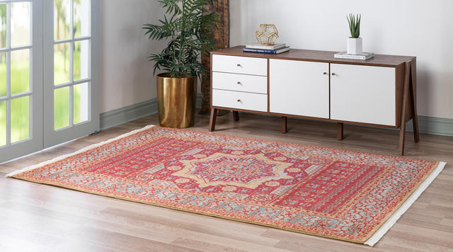 Red 7' 1 x 10' Palace Rectangle Area Rug