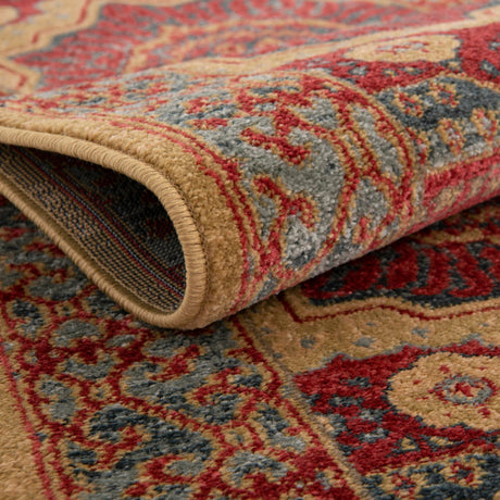 Red 6' 1 x 9' Palace Rectangle Area Rug Traditional Motif Design 100% Polypropylene Majestic Carpet for Elegant Interior Decorating for Sale at Rug Engine