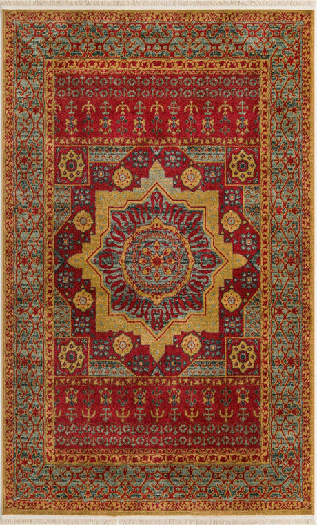 Red 5' 1 x 8' Palace Rectangle Area Rug