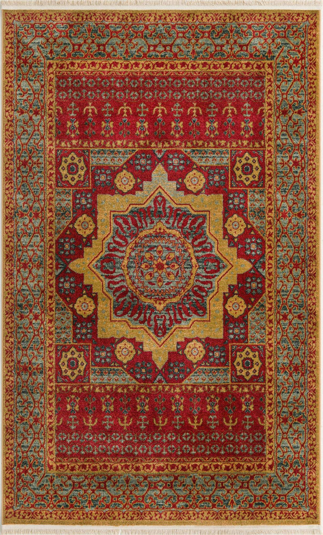 Red 5' 1 x 8' Palace Rectangle Area Rug
