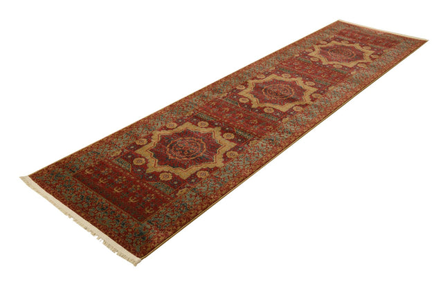 Red 2' 7 x 10' Palace Runner Area Rug