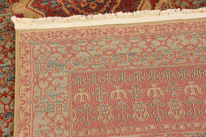 Red 2' 7 x 10' Palace Runner Area Rug