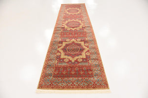 Red 2' 7 x 10' Palace Runner Area Rug