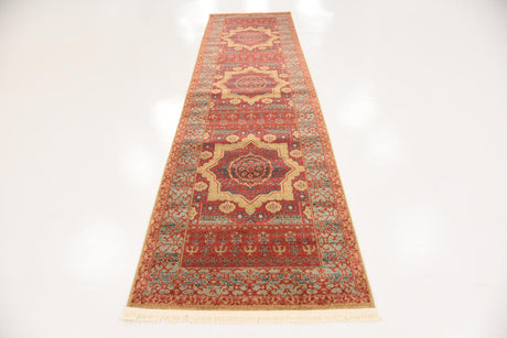 Red 2' 7 x 10' Palace Runner Area Rug Traditional Motif Design 100% Polypropylene Majestic Carpet for Elegant Interior Decorating for Sale at Rug Engine