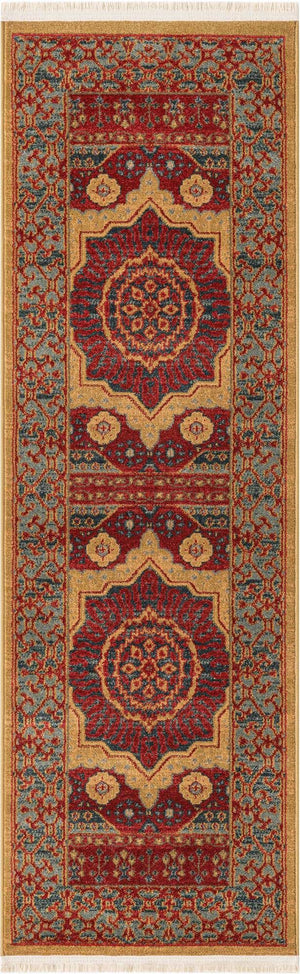 Red 2' x 6' 1 Palace Runner Area Rug