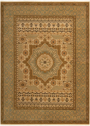 Cream 9' x 12' Palace Rectangle Area Rug