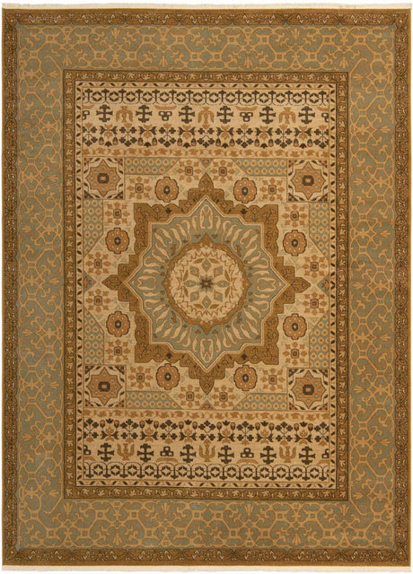 Cream 9' x 12' Palace Rectangle Area Rug