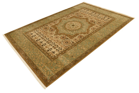 Cream 6' 1 x 9' Palace Rectangle Area Rug Traditional Motif Design 100% Polypropylene Majestic Carpet for Elegant Interior Decorating for Sale at Rug Engine