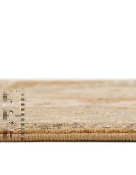 Cream 3' 1 x 3' 1 Palace Round Area Rug Traditional Motif Design 100% Polypropylene Majestic Carpet for Elegant Interior Decorating for Sale at Rug Engine