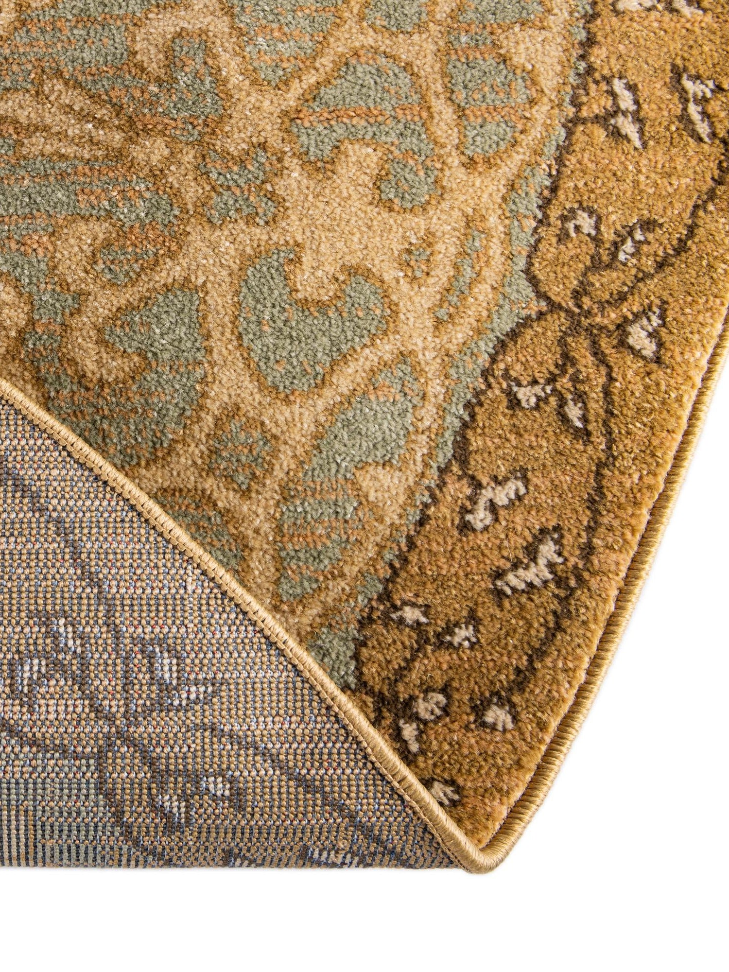 Cream 8' x 8' Palace Round Area Rug