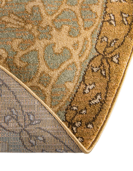 Cream 3' 1 x 3' 1 Palace Round Area Rug Traditional Motif Design 100% Polypropylene Majestic Carpet for Elegant Interior Decorating for Sale at Rug Engine