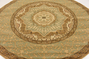 Cream 6' 1 x 6' 1 Palace Round Area Rug