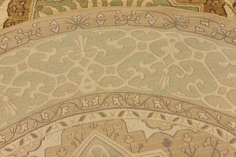 Cream 6' 1 x 6' 1 Palace Round Area Rug Traditional Motif Design 100% Polypropylene Majestic Carpet for Elegant Interior Decorating for Sale at Rug Engine