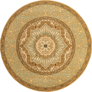 Cream 6' 1 x 6' 1 Palace Round Area Rug