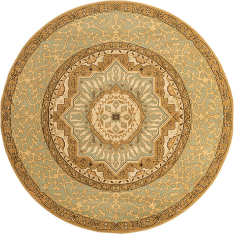 Cream 6' 1 x 6' 1 Palace Round Area Rug