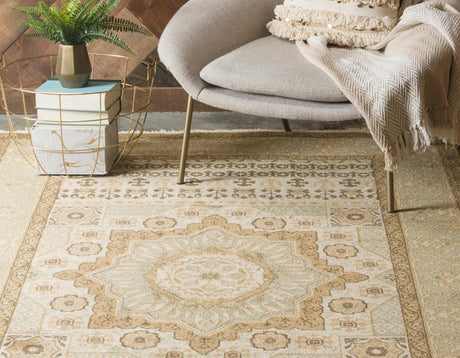 Cream 2' x 3' 1 Palace Rectangle Area Rug Traditional Motif Design 100% Polypropylene Majestic Carpet for Elegant Interior Decorating for Sale at Rug Engine