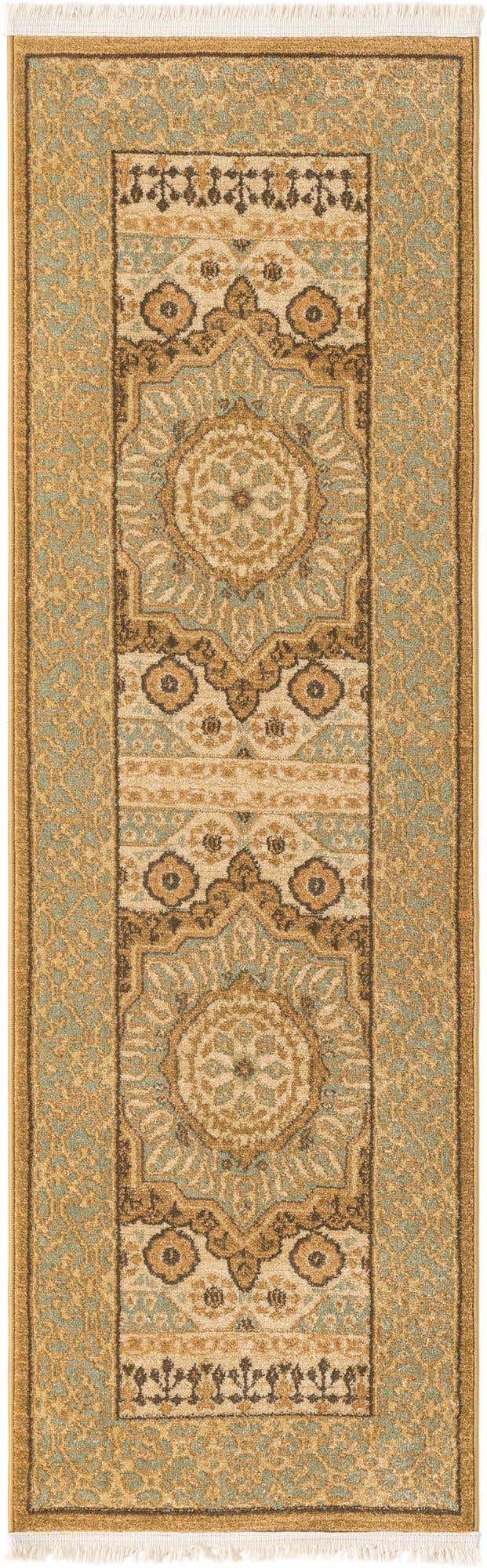 Cream 2' x 6' 1 Palace Runner Area Rug