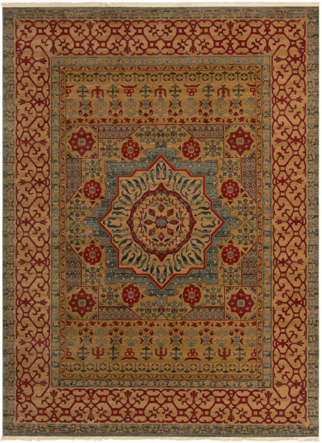 Light Blue 9' x 12' Palace Rectangle Area Rug