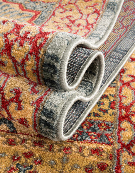 Light Blue 9' x 12' Palace Rectangle Area Rug Traditional Motif Design 100% Polypropylene Majestic Carpet for Elegant Interior Decorating for Sale at Rug Engine
