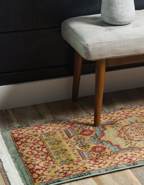 Light Blue 2' 7 x 13' 1 Palace Runner Area Rug Traditional Motif Design 100% Polypropylene Majestic Carpet for Elegant Interior Decorating for Sale at Rug Engine