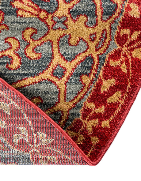 Navy Blue 3' 1 x 3' 1 Palace Round Area Rug Traditional Motif Design 100% Polypropylene Majestic Carpet for Elegant Interior Decorating for Sale at Rug Engine