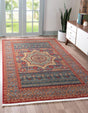 Navy Blue 9' x 12' Palace Rectangle Area Rug Traditional Motif Design 100% Polypropylene Majestic Carpet for Elegant Interior Decorating for Sale at Rug Engine
