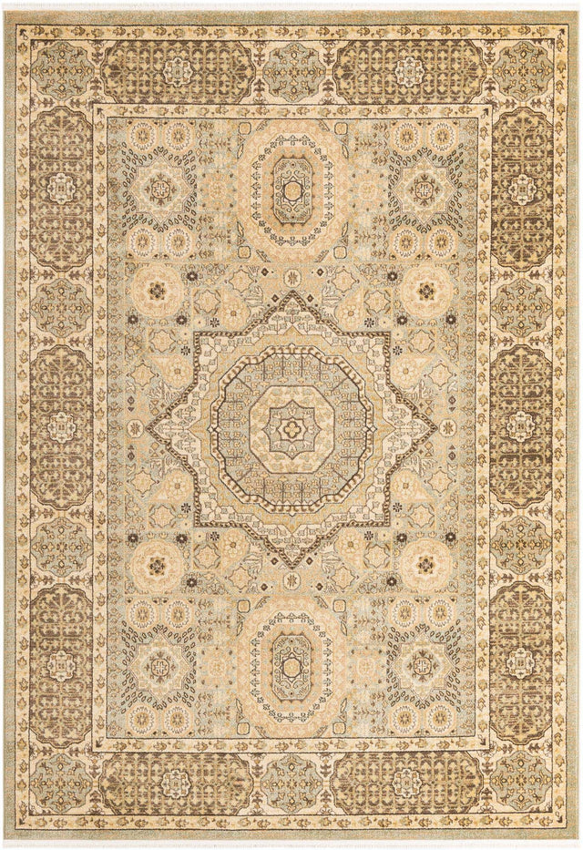 Light Green 7' 1 x 10' Palace Rectangle Rug