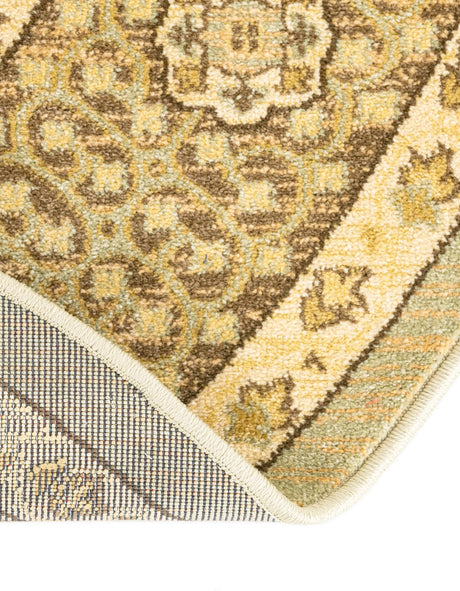 Light Green 6' 1 x 6' 1 Palace Round Area Rug Traditional Motif Design 100% Polypropylene Majestic Carpet for Elegant Interior Decorating for Sale at Rug Engine