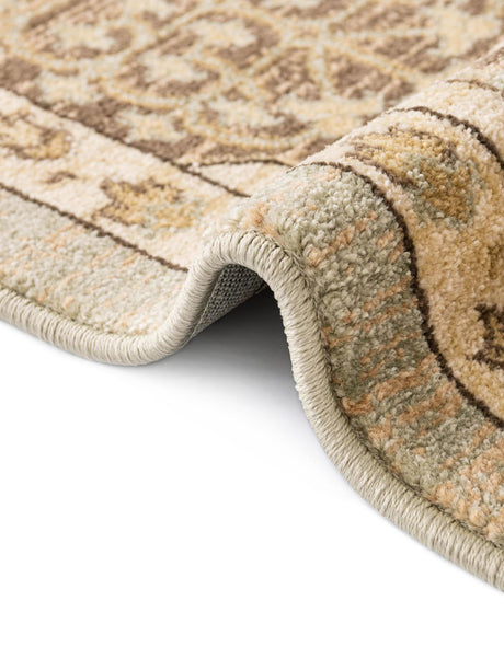 Light Green 6' 1 x 9' Palace Rectangle Area Rug Traditional Motif Design 100% Polypropylene Majestic Carpet for Elegant Interior Decorating for Sale at Rug Engine