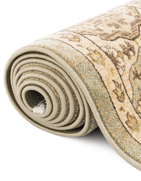 Light Green 6' 1 x 9' Palace Rectangle Area Rug