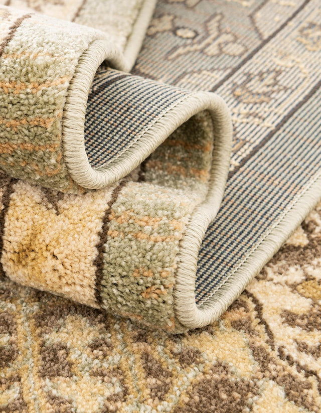 Light Green 6' 1 x 9' Palace Rectangle Area Rug