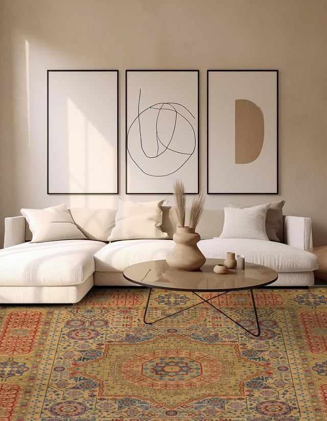 Beige 10' x 11' 4 Palace Rectangle Rug