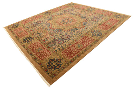 Beige 10' x 11' 4 Palace Rectangle Area Rug Traditional Motif Design 100% Polypropylene Majestic Carpet for Elegant Interior Decorating for Sale at Rug Engine