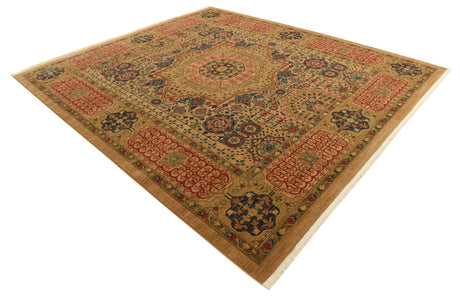 Beige 10' x 11' 4 Palace Rectangle Area Rug Traditional Motif Design 100% Polypropylene Majestic Carpet for Elegant Interior Decorating for Sale at Rug Engine