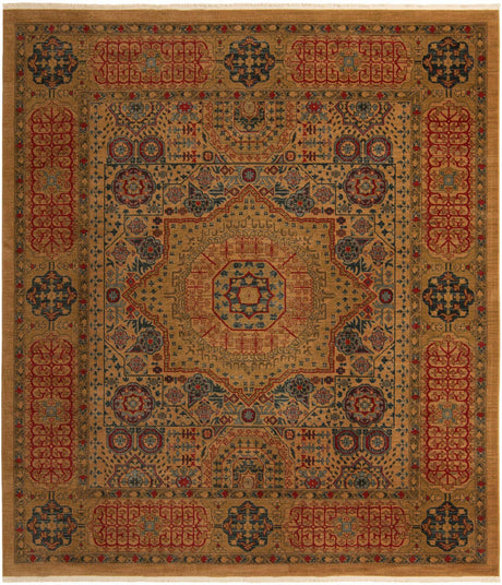 Beige 10' x 11' 4 Palace Rectangle Area Rug