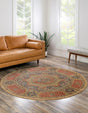 Beige 3' 1 x 3' 1 Palace Round Area Rug