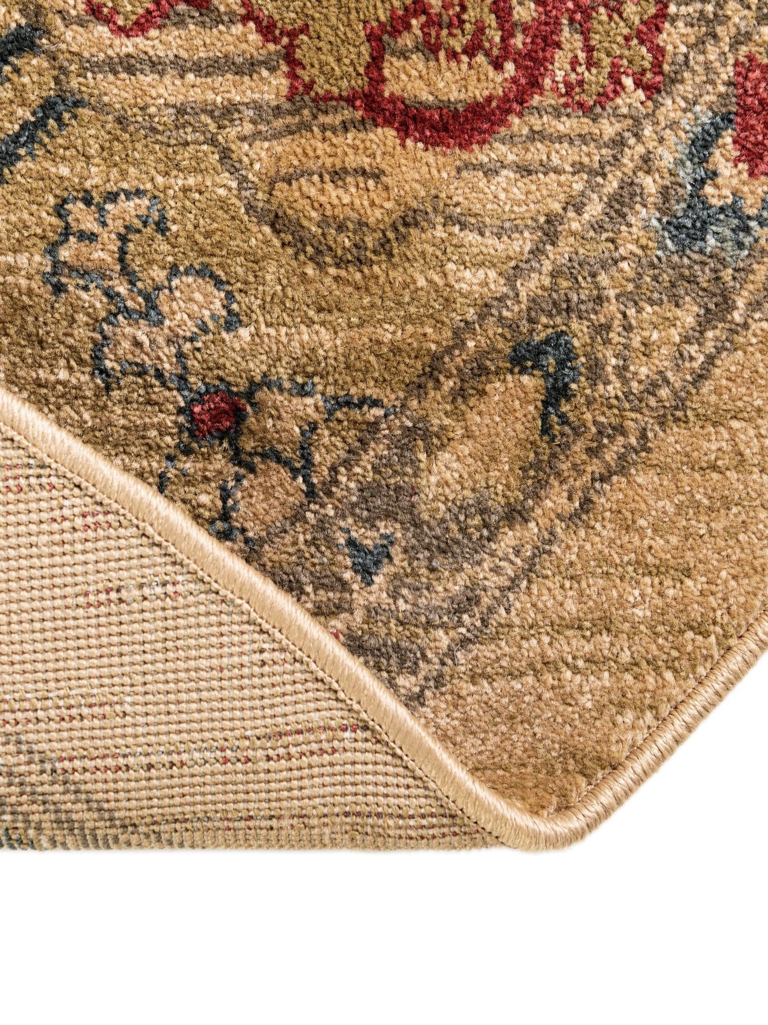 Beige 3' 1 x 3' 1 Palace Round Area Rug