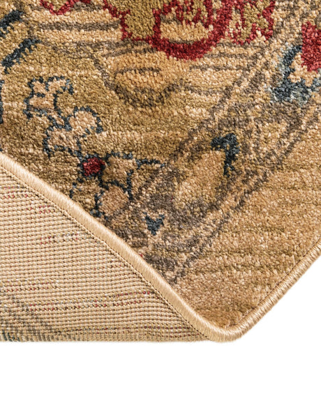 Beige 3' 1 x 3' 1 Palace Round Area Rug Traditional Motif Design 100% Polypropylene Majestic Carpet for Elegant Interior Decorating for Sale at Rug Engine