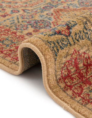 Beige 8' x 8' Palace Round Area Rug