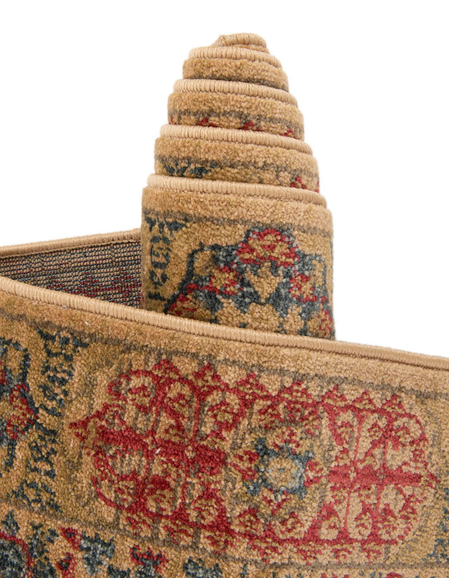 Beige 3' 1 x 3' 1 Palace Round Area Rug