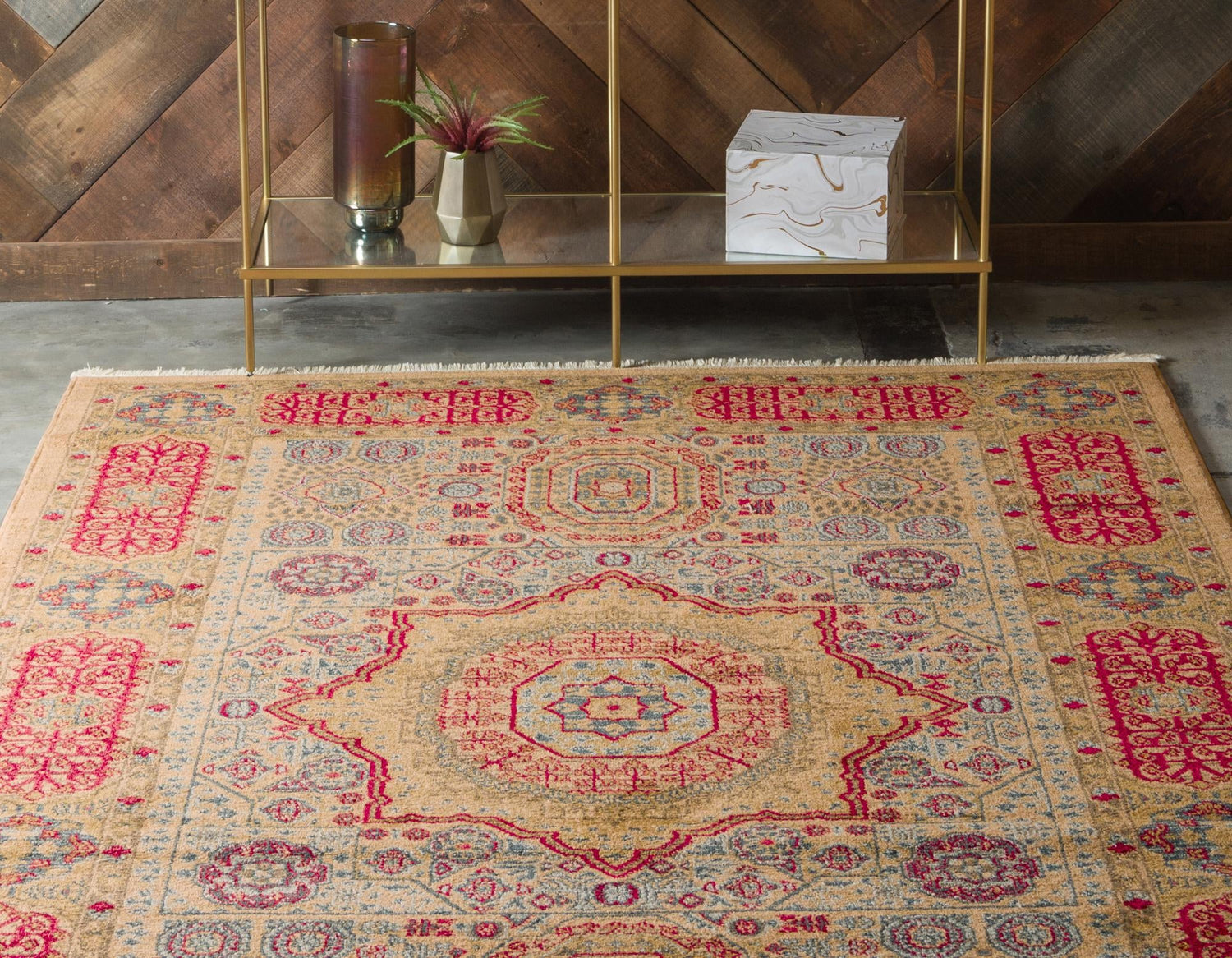 Beige 3' 1 x 5' 3 Palace Rectangle Area Rug