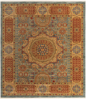 Light Blue 10' x 11' 4 Palace Rectangle Area Rug
