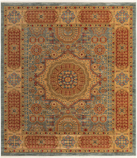 Light Blue 10' x 11' 4 Palace Rectangle Area Rug