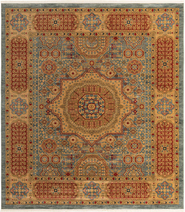 Light Blue 10' x 11' 4 Palace Rectangle Area Rug