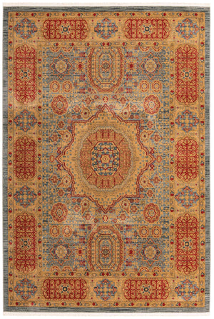 Light Blue 7' 1 x 10' Palace Rectangle Area Rug