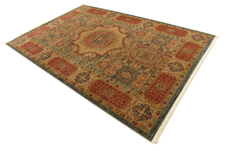 Light Blue 6' 1 x 9' Palace Rectangle Area Rug Traditional Motif Design 100% Polypropylene Majestic Carpet for Elegant Interior Decorating for Sale at Rug Engine