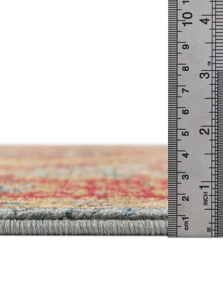 Light Blue 6' 1 x 6' 1 Palace Round Area Rug Traditional Motif Design 100% Polypropylene Majestic Carpet for Elegant Interior Decorating for Sale at Rug Engine